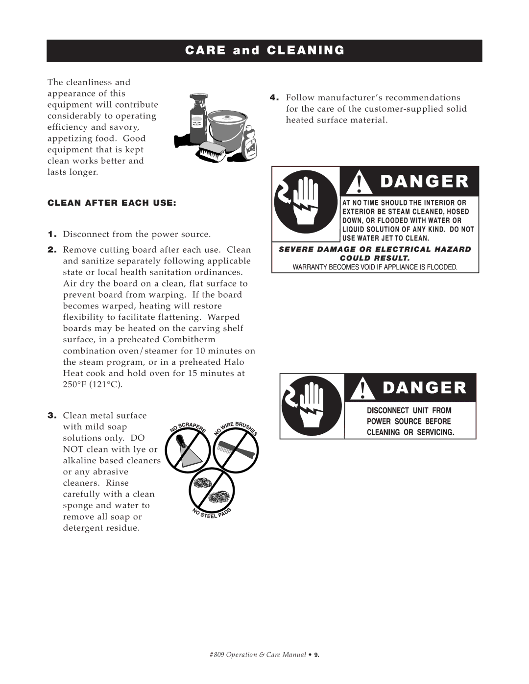 Alto-Shaam HFM-72, HFM-48, HFM-30 manual Clean Afte R Each USE 