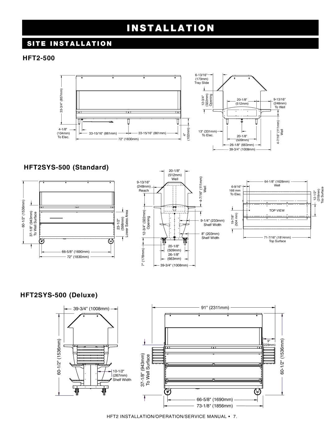 Alto-Shaam HFT2-500, HFT2-400, HFT2-300, HFT2SYS-400, HFT2SYS-500, HFT2SYS-300 manual 