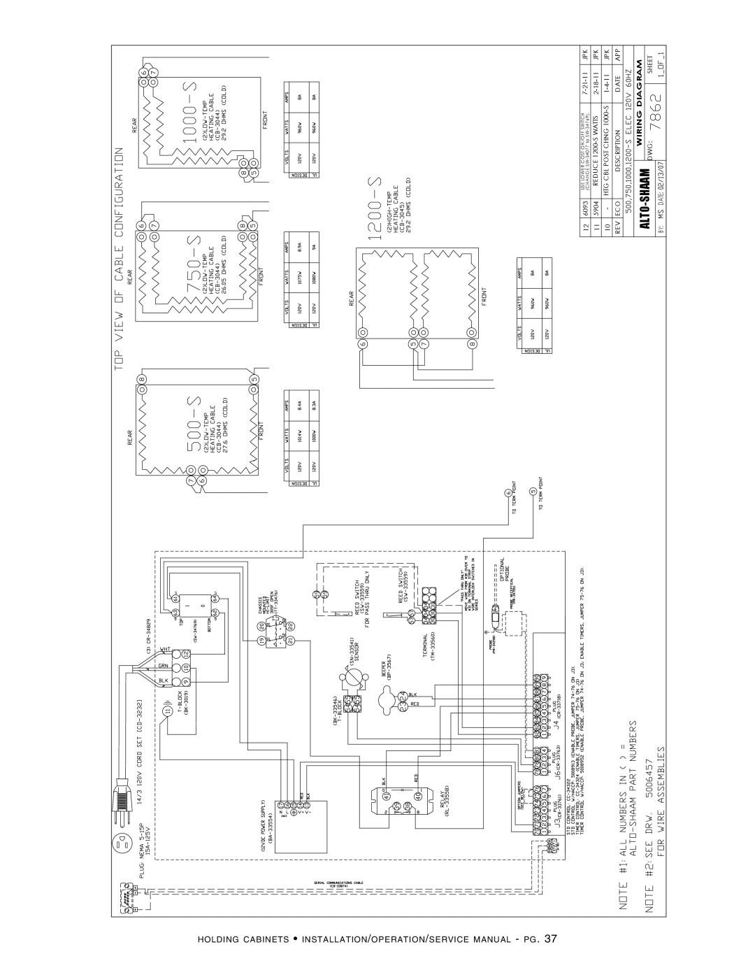 Alto-Shaam 1200-S, Holding Cabinet, 300-S, 500-S, 1200-UP, 750-S, 1000-UP, 1000-S manual  ,  