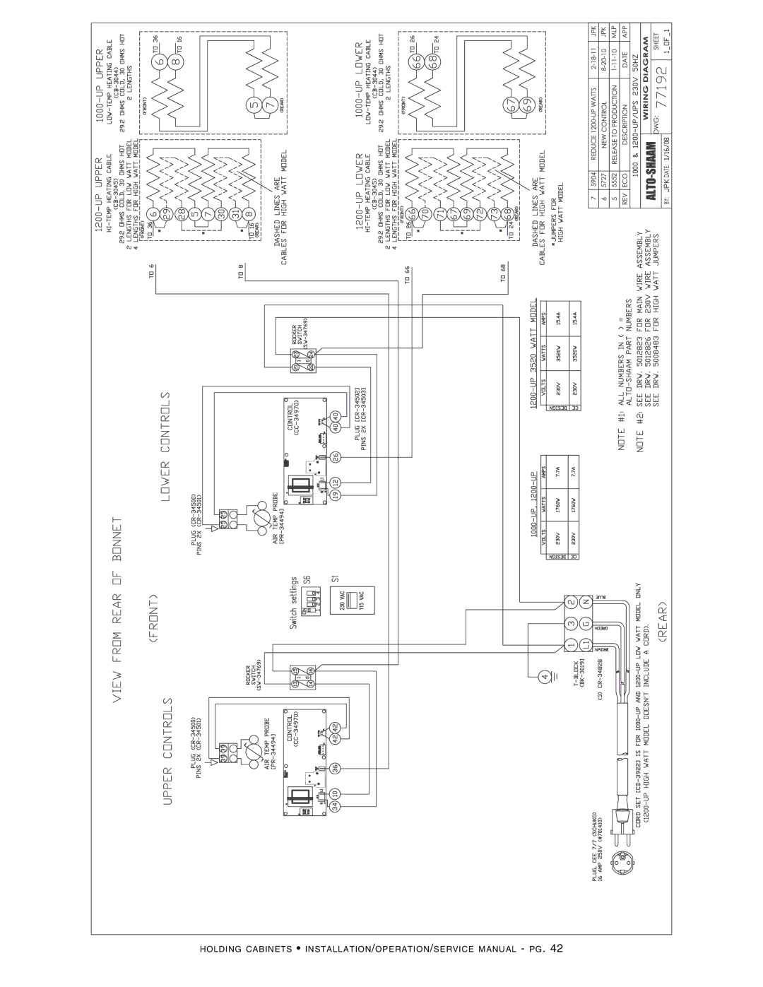 Alto-Shaam 750-S, Holding Cabinet, 300-S, 500-S, 1200-UP, 1000-UP, 1000-S, 1200-S manual 