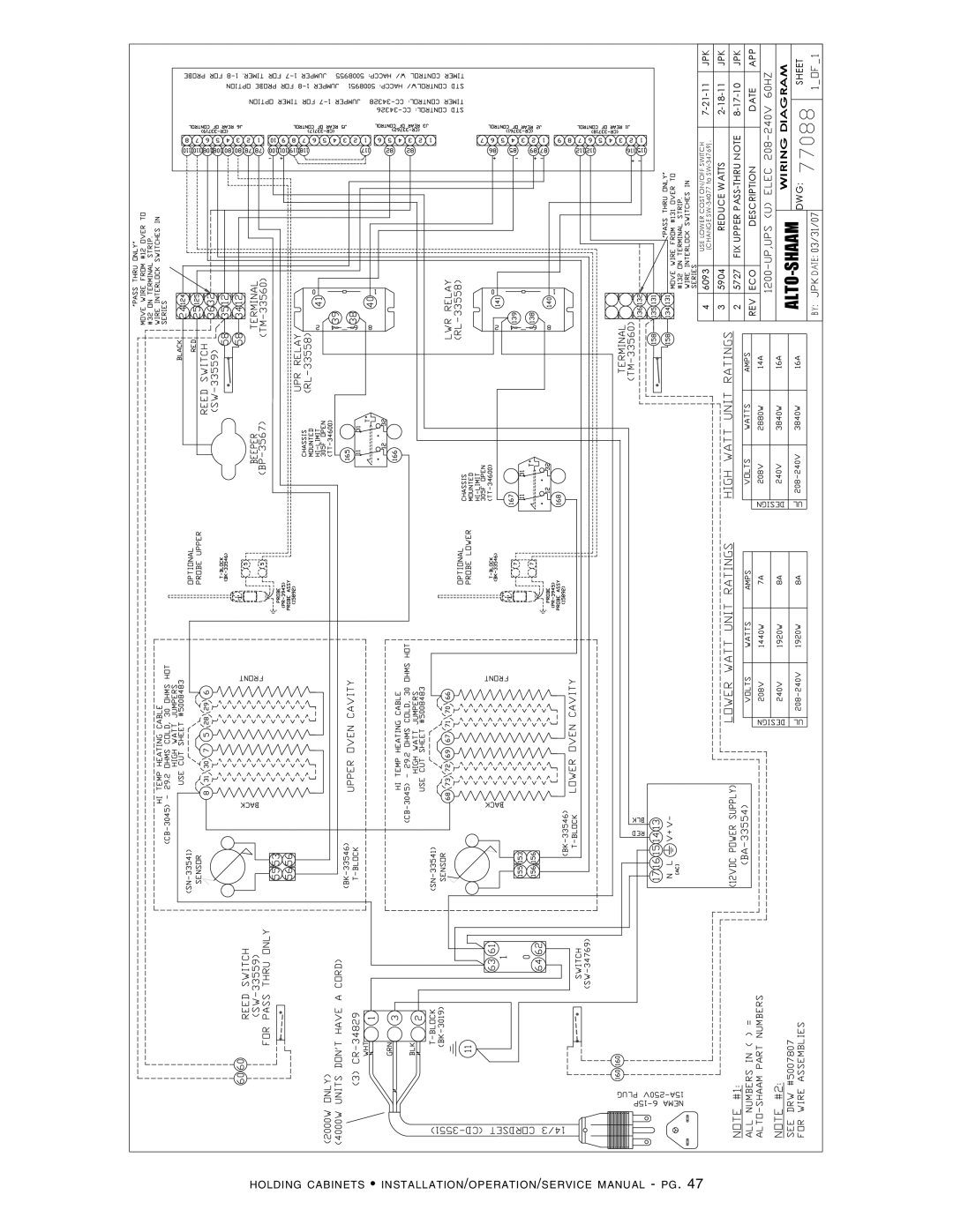 Alto-Shaam 300-S, Holding Cabinet, 500-S, 1200-UP, 750-S, 1000-UP, 1000-S, 1200-S manual  