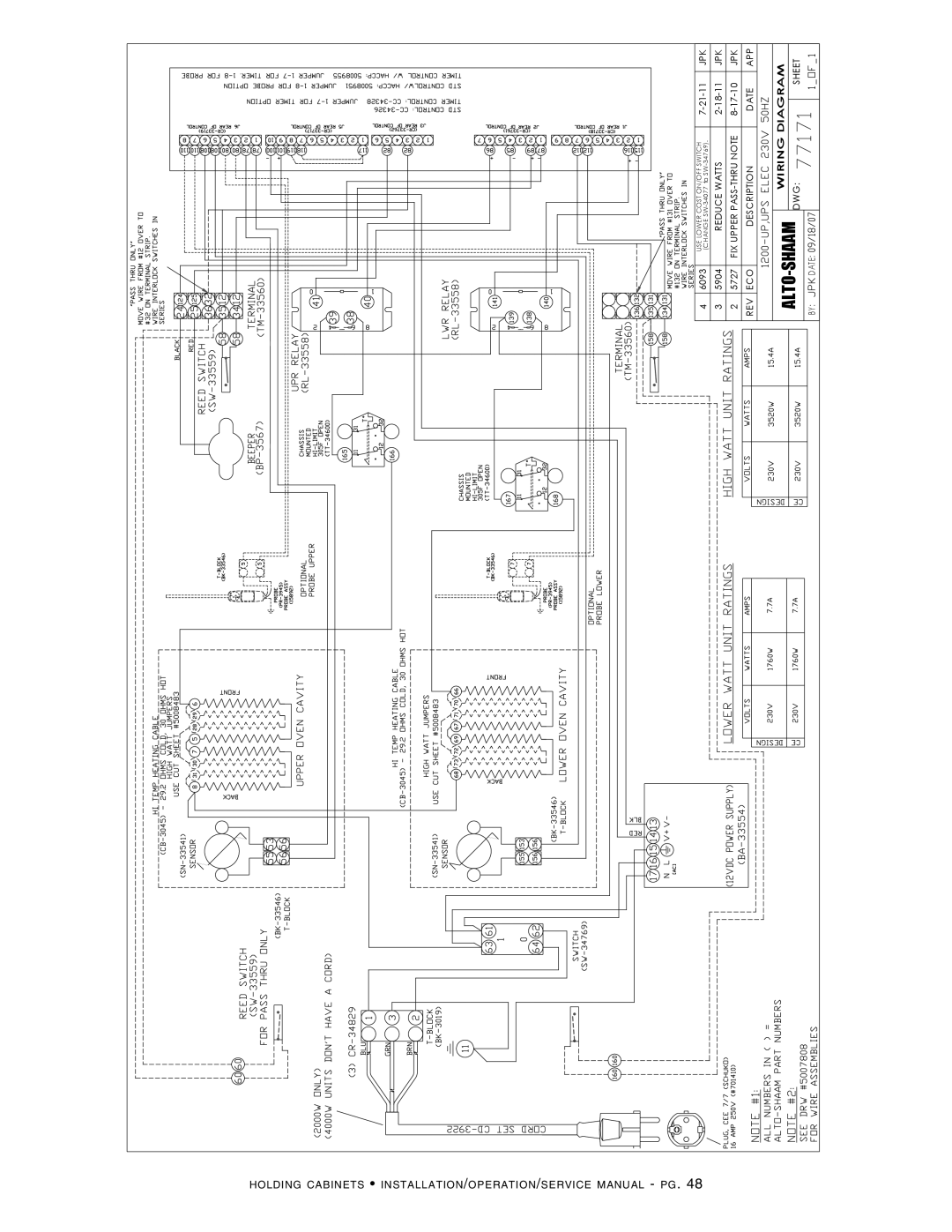 Alto-Shaam 500-S, Holding Cabinet, 300-S, 1200-UP, 750-S, 1000-UP, 1000-S, 1200-S manual  