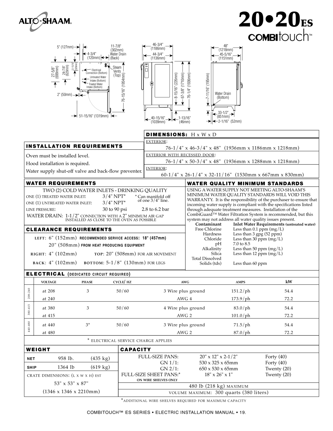 Alto-Shaam MN-29245 manual 2020ES 