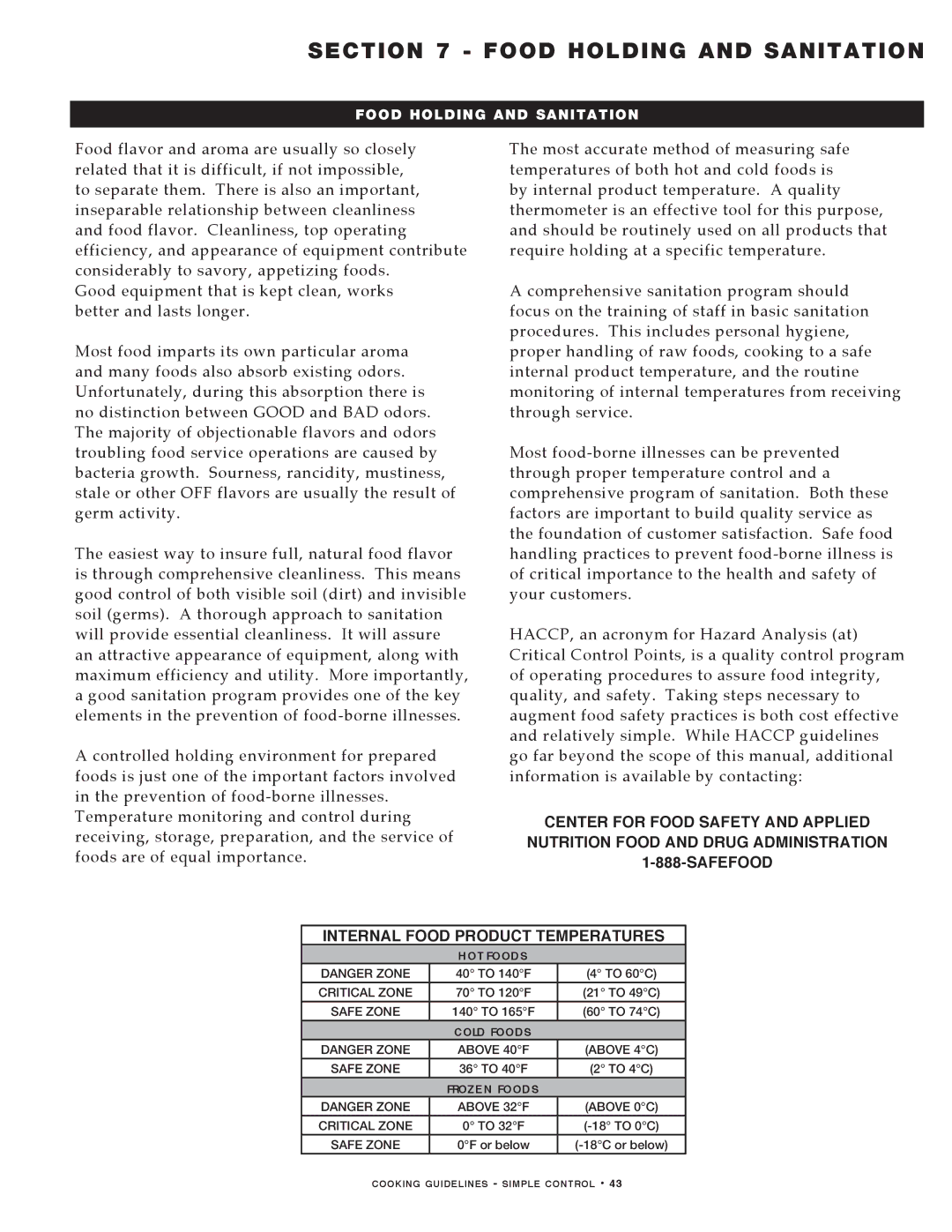 Alto-Shaam MN-29491 manual Most food-borne illnesses can be prevented 