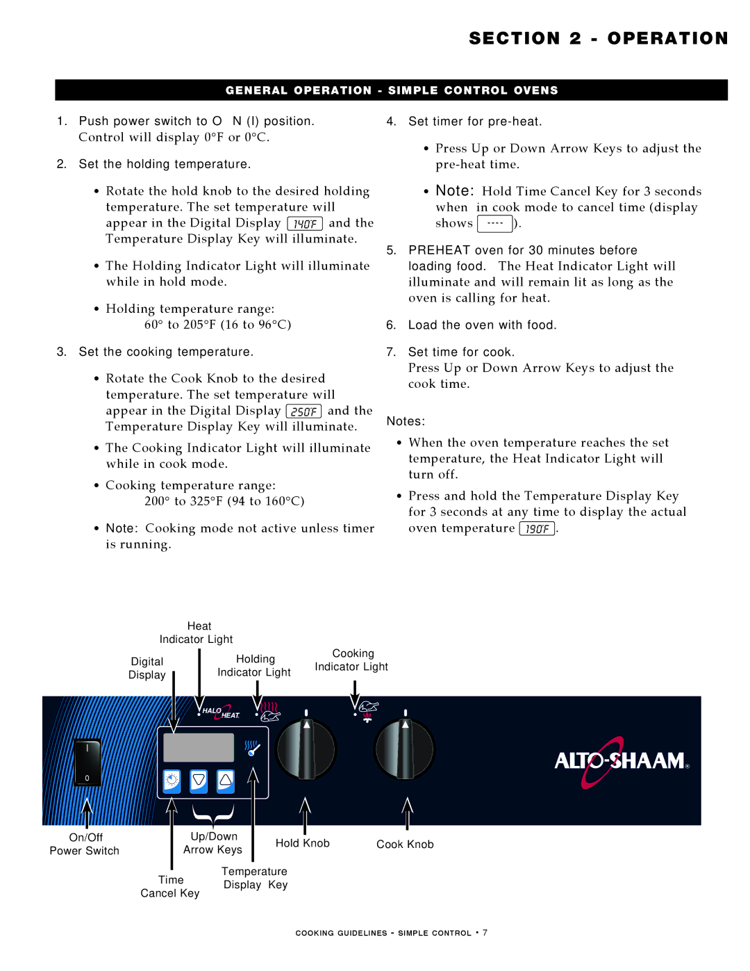 Alto-Shaam MN-29491 manual Push power switch to on I position 