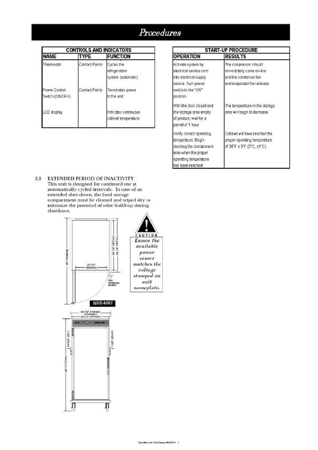 Alto-Shaam movile refrigerated cart single comartment, 1000-MR1 manual 