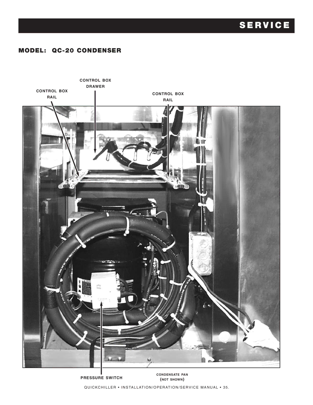 Alto-Shaam QC-50 REMOTE, QC-3, QC-100 REMOTE, QC-40 manual Model QC-20 Condenser, Control BOX RA IL 