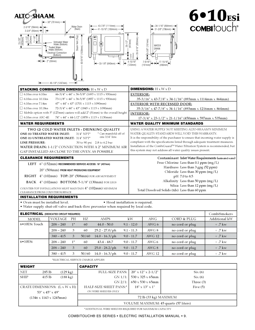 Alto-Shaam 1220, VHes-10, VHes-5, 714, 1010, 2020, 1018 manual 610esi, 610ESi Touch 