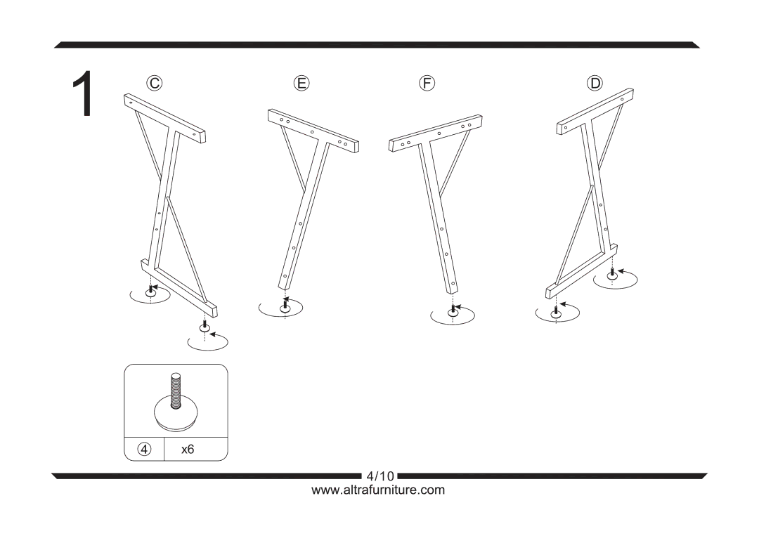 Altra 6 Drawer Accent Console Table manual Cefd 