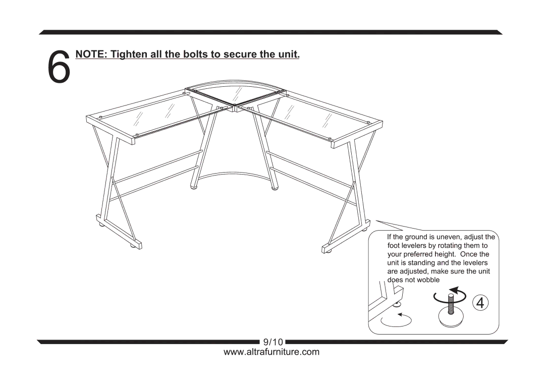 Altra 6 Drawer Accent Console Table manual 