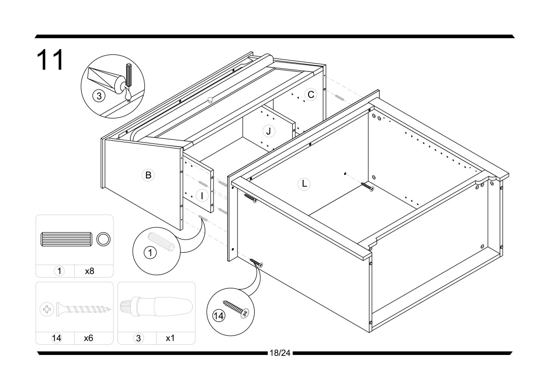 Altra 7-bin storage Unit with Castle Theme manual 