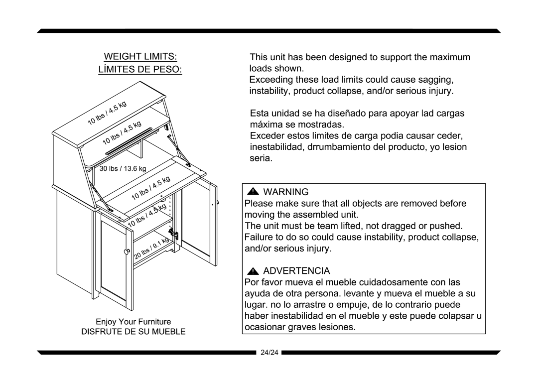 Altra 7-bin storage Unit with Castle Theme manual 