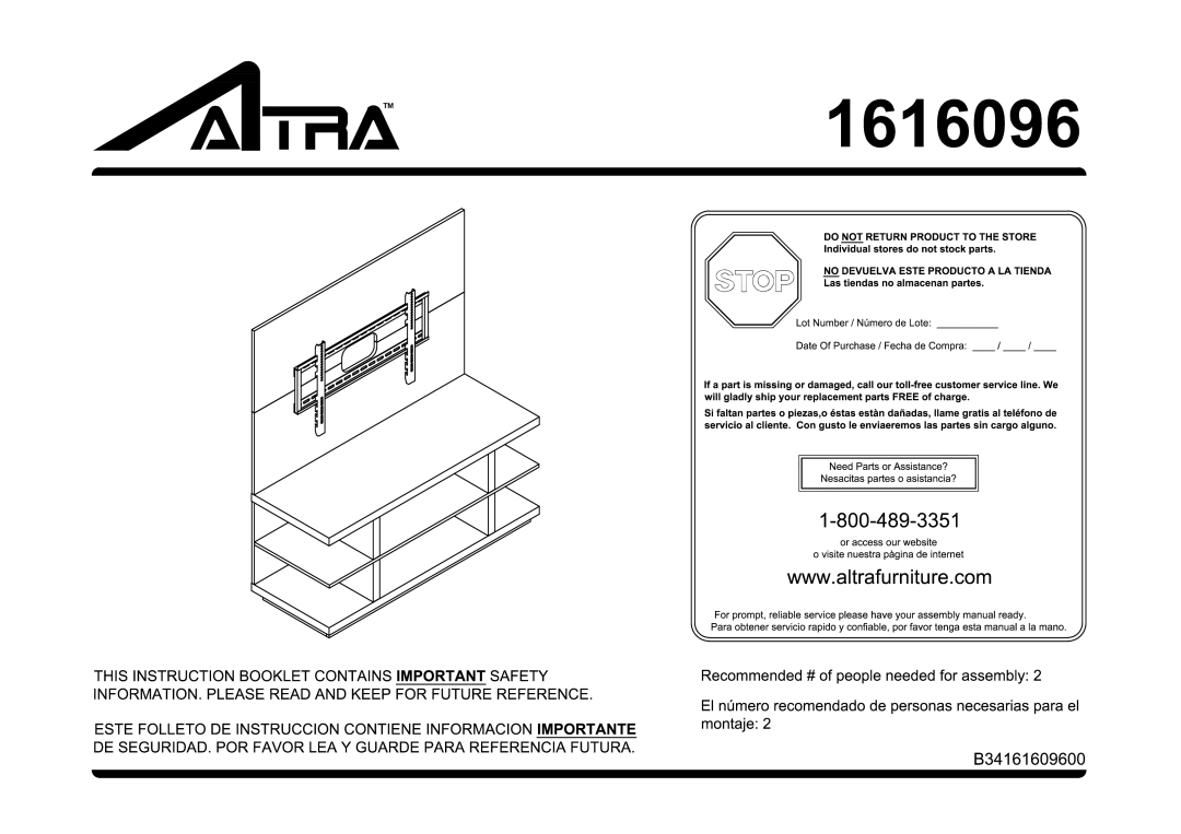 Altra Adjustable Laptop Stand for Home Office, Black Finish manual 