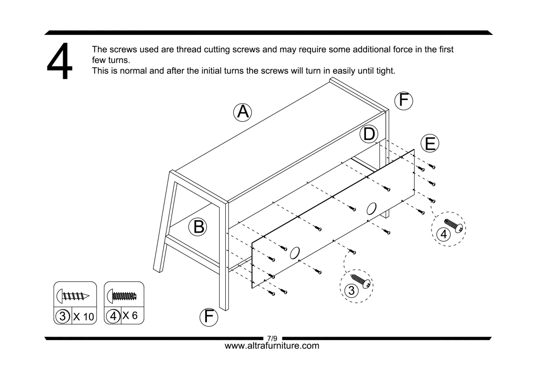 Altra Astute Desk with Single Pedestal manual 