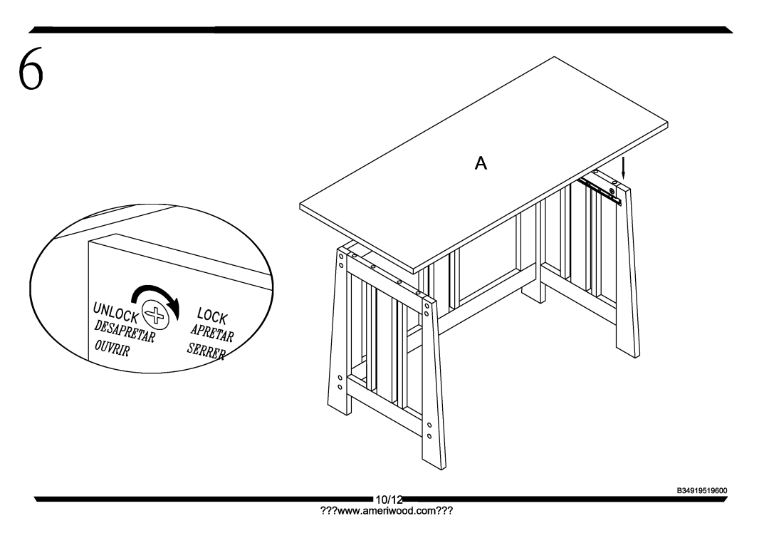 Altra Benjamin Credenza Desk manual 