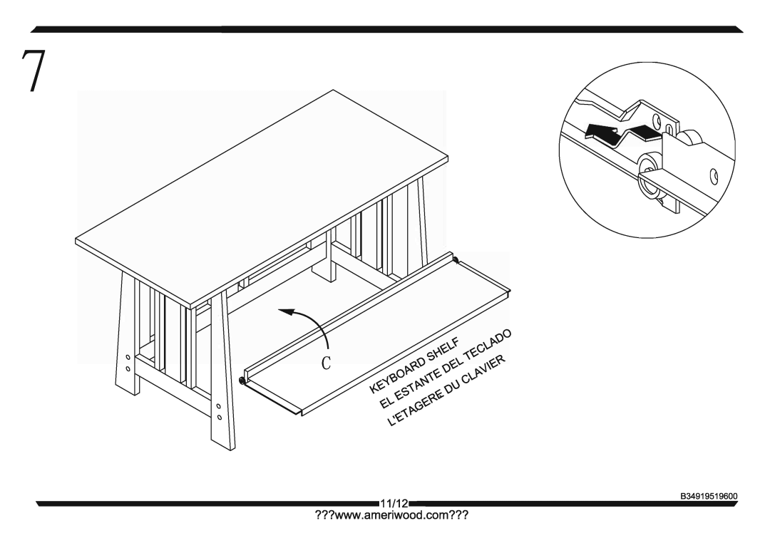 Altra Benjamin Credenza Desk manual 