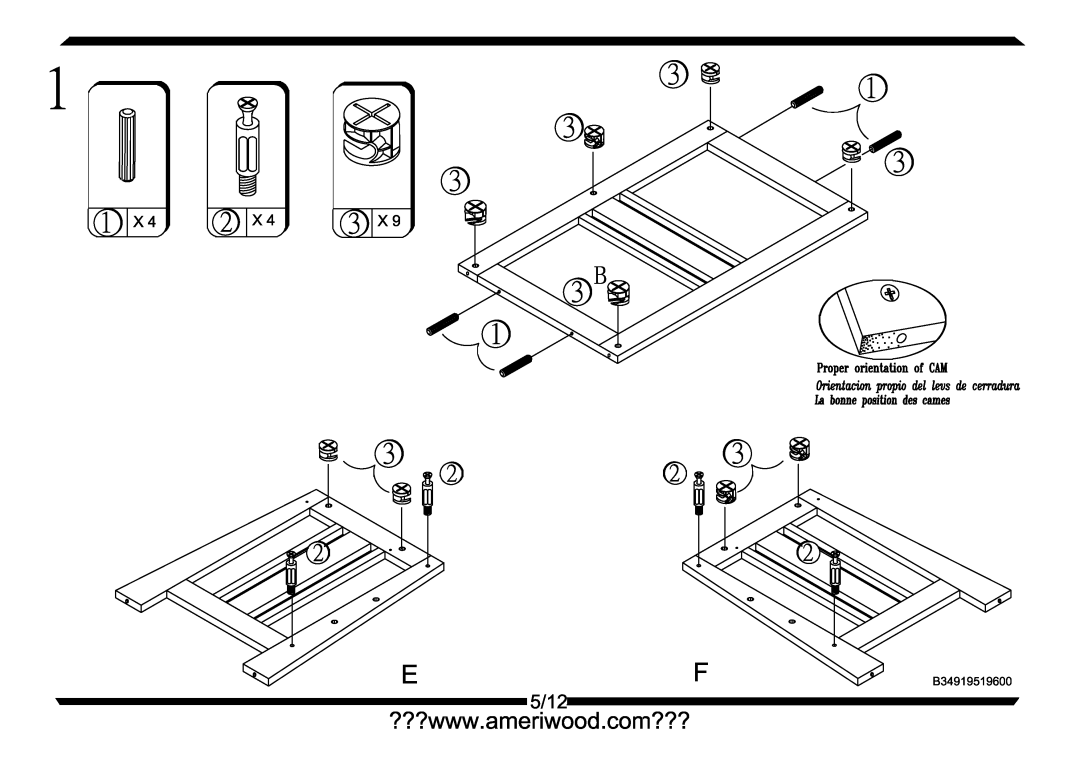 Altra Benjamin Credenza Desk manual 