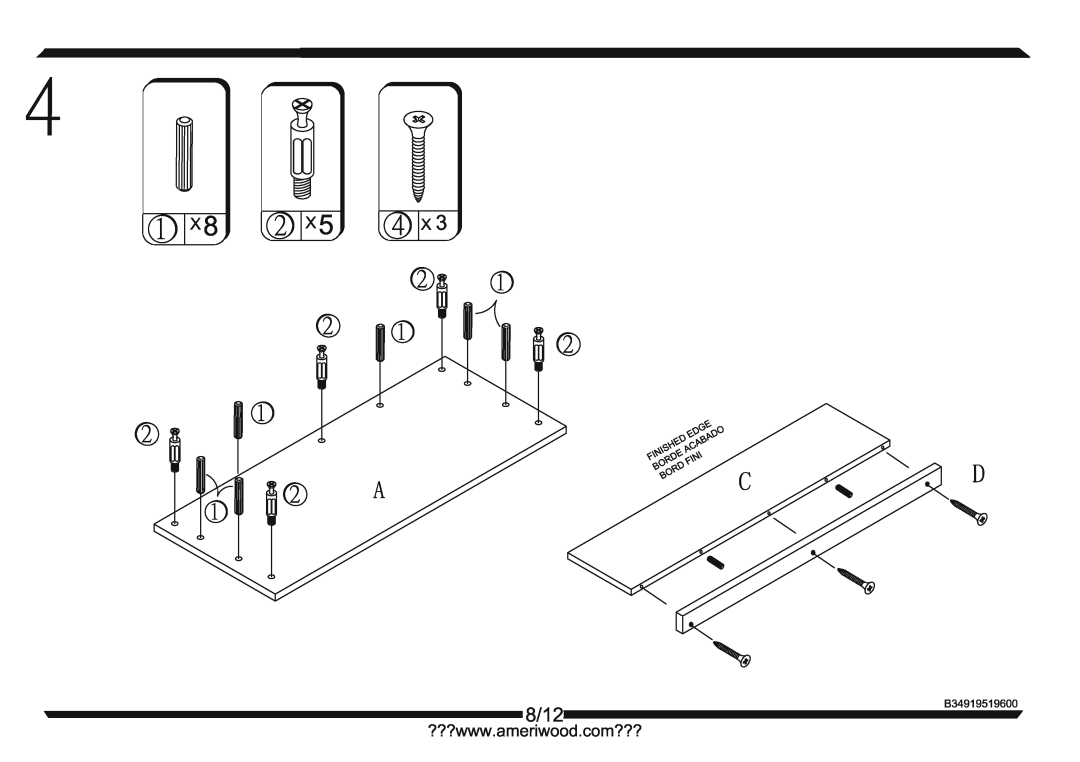 Altra Benjamin Credenza Desk manual 