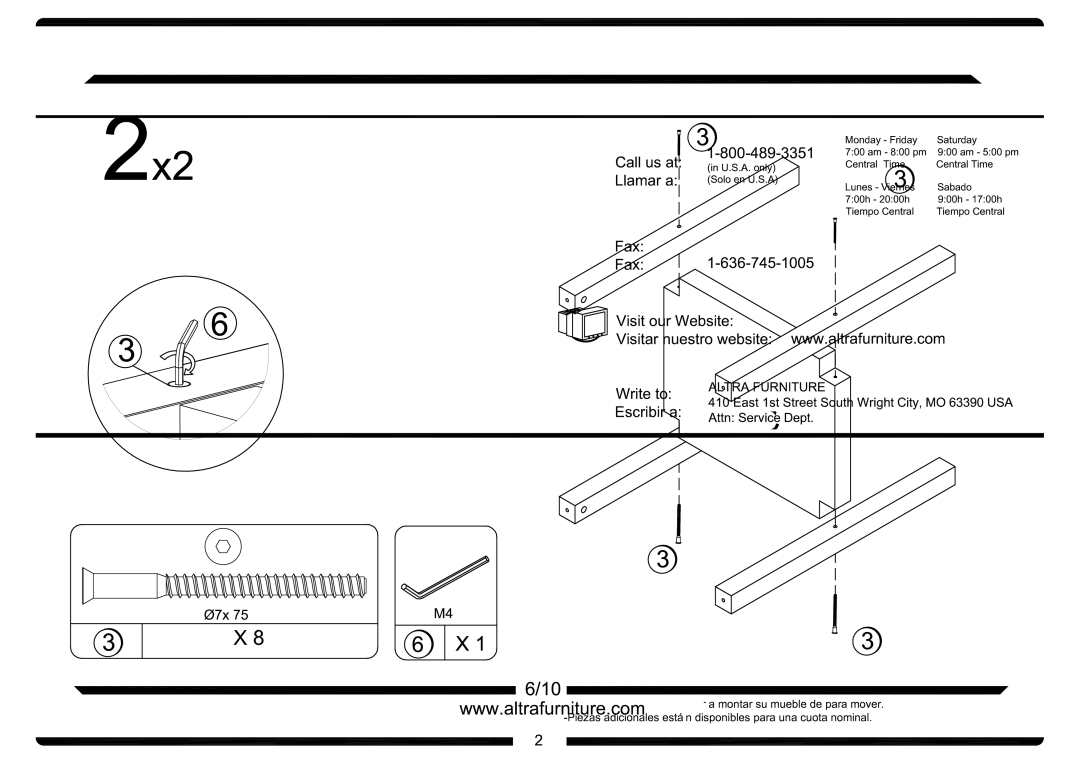 Altra Benjamin Desk Hutch (Hutch Only) manual 