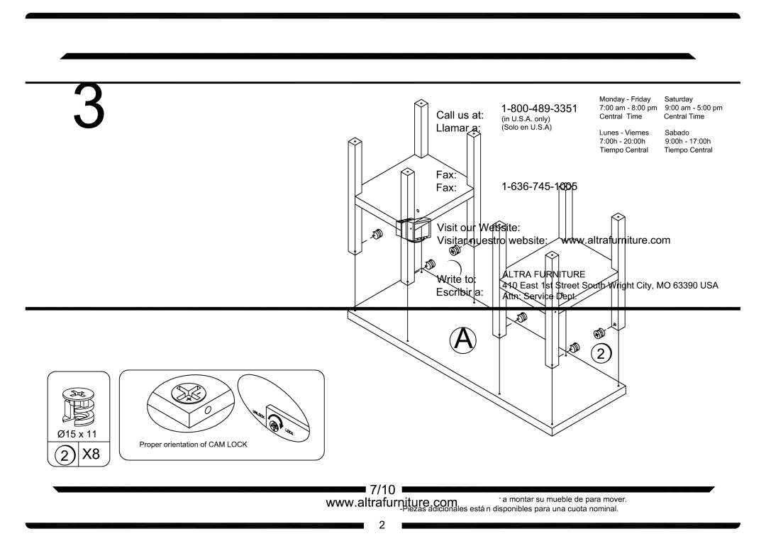 Altra Benjamin Desk Hutch (Hutch Only) manual 