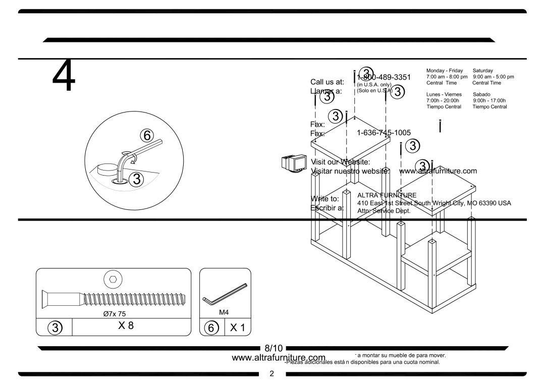 Altra Benjamin Desk Hutch (Hutch Only) manual 