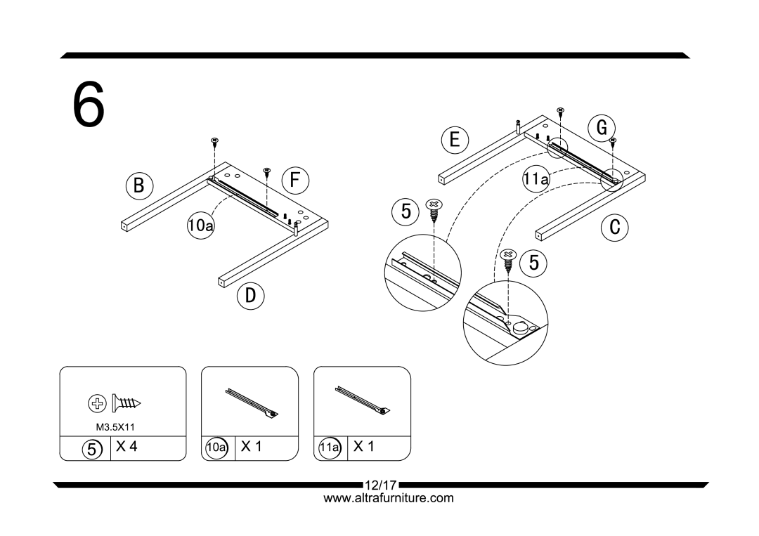 Altra Bobbi Standing Craft Desk with Gate Leg Extension manual 