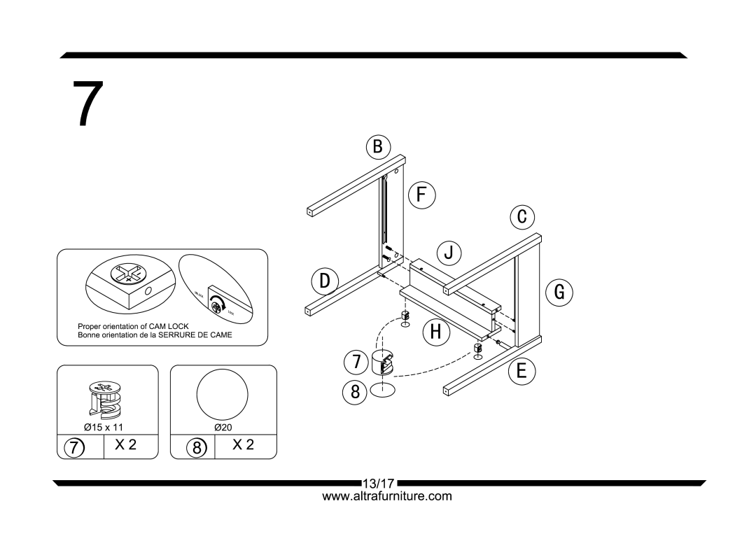 Altra Bobbi Standing Craft Desk with Gate Leg Extension manual 