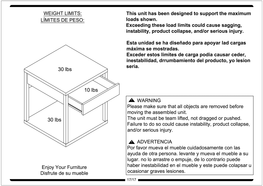 Altra Bobbi Standing Craft Desk with Gate Leg Extension manual 