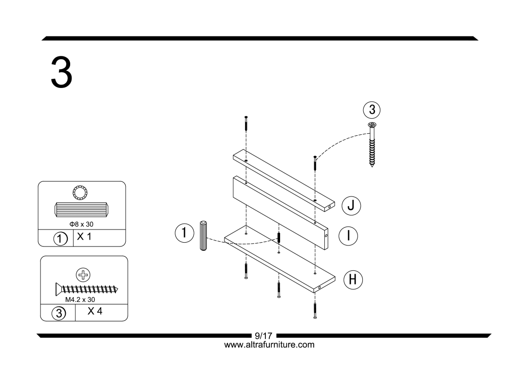 Altra Bobbi Standing Craft Desk with Gate Leg Extension manual 