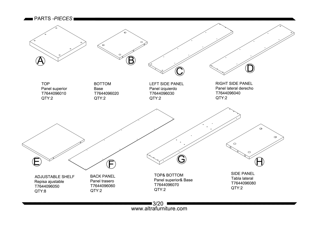 Altra C Table, Purple Finish manual 