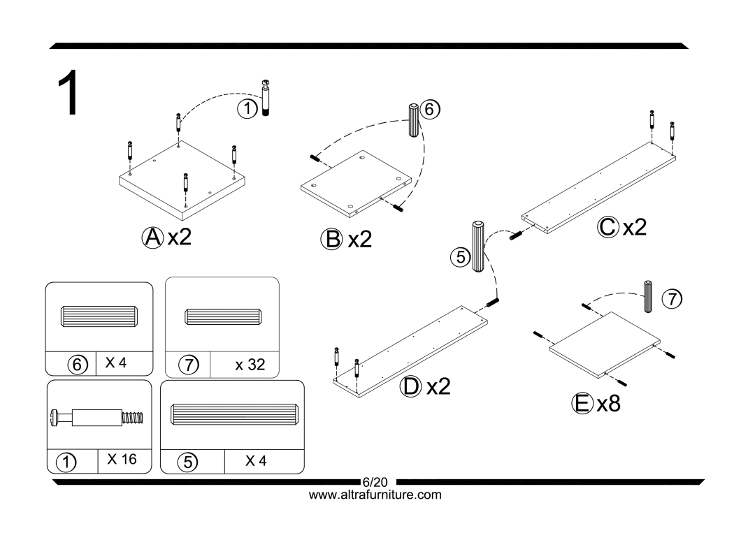 Altra C Table, Purple Finish manual 