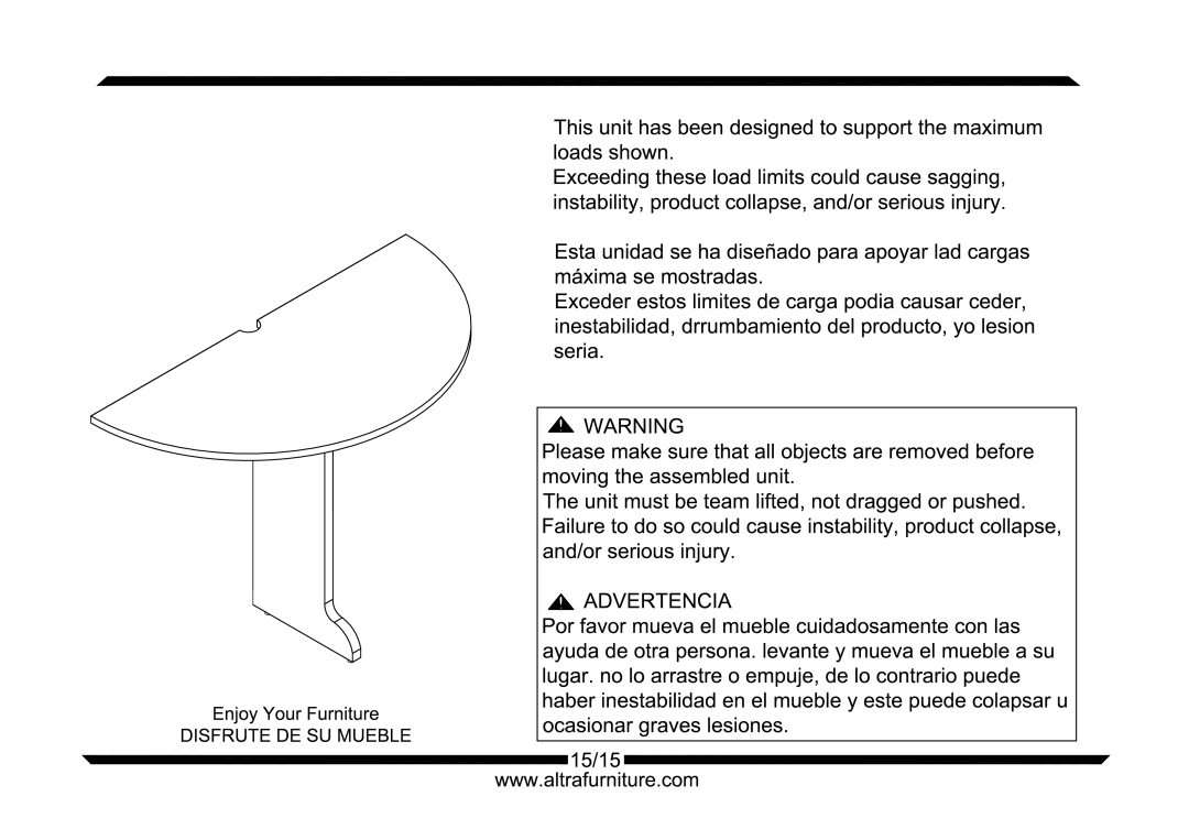 Altra Carson Audio Pier, Espresso Finish manual 