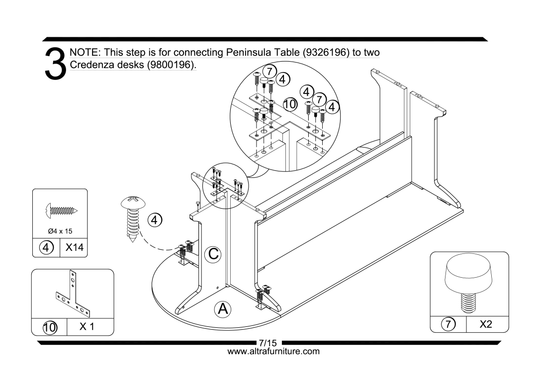 Altra Carson Audio Pier, Espresso Finish manual 