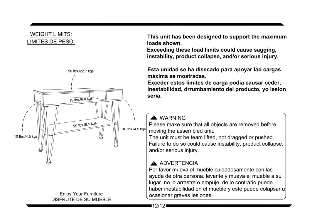 Altra Carson Coffee Table manual 