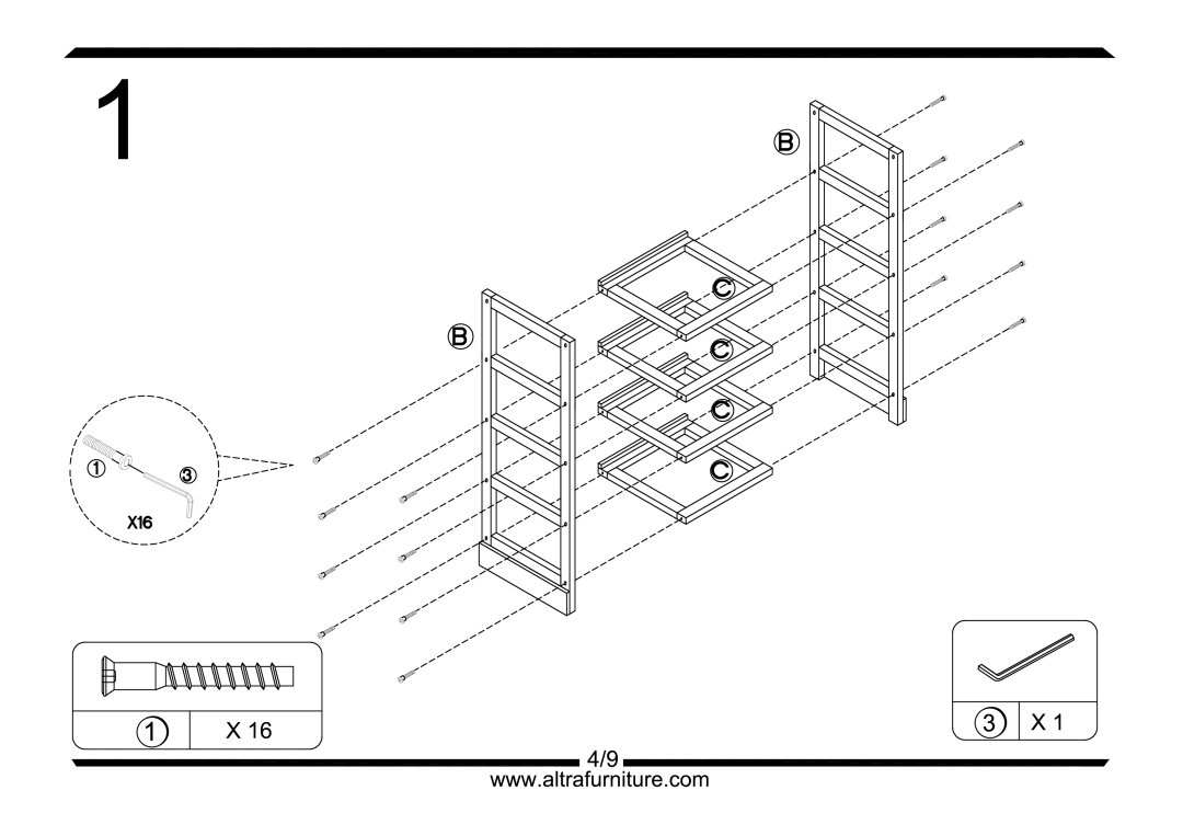 Altra Cherry TV Stand with Mount manual 