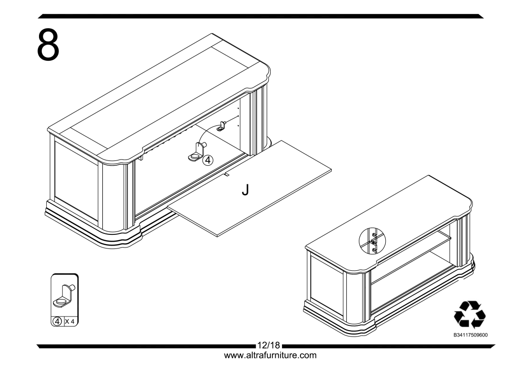 Altra Deluxe Parsons Desk, Espresso Finish manual 