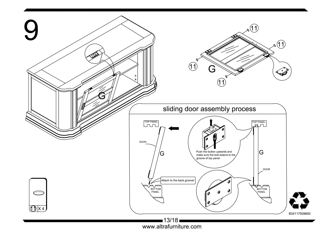 Altra Deluxe Parsons Desk, Espresso Finish manual 