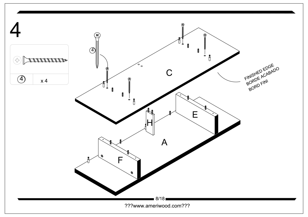 Altra Essex Highboy TV Stand manual 