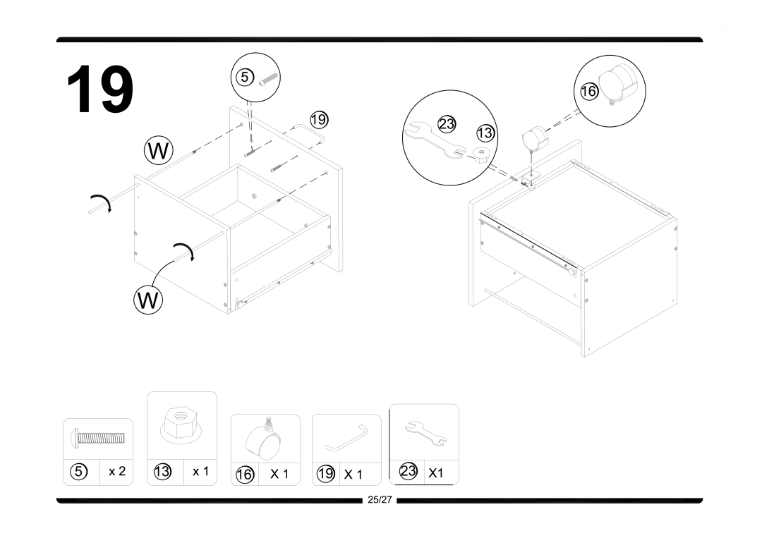 Altra Kids 3-Shelf Bookcase with 4 Bins, White Finish manual 