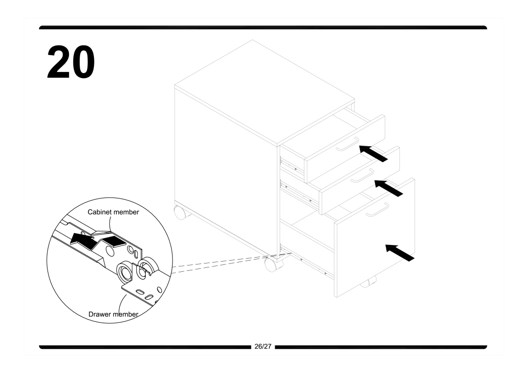 Altra Kids 3-Shelf Bookcase with 4 Bins, White Finish manual 