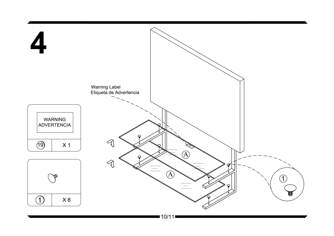 Altra Modern Mission File & Printer Stand manual 