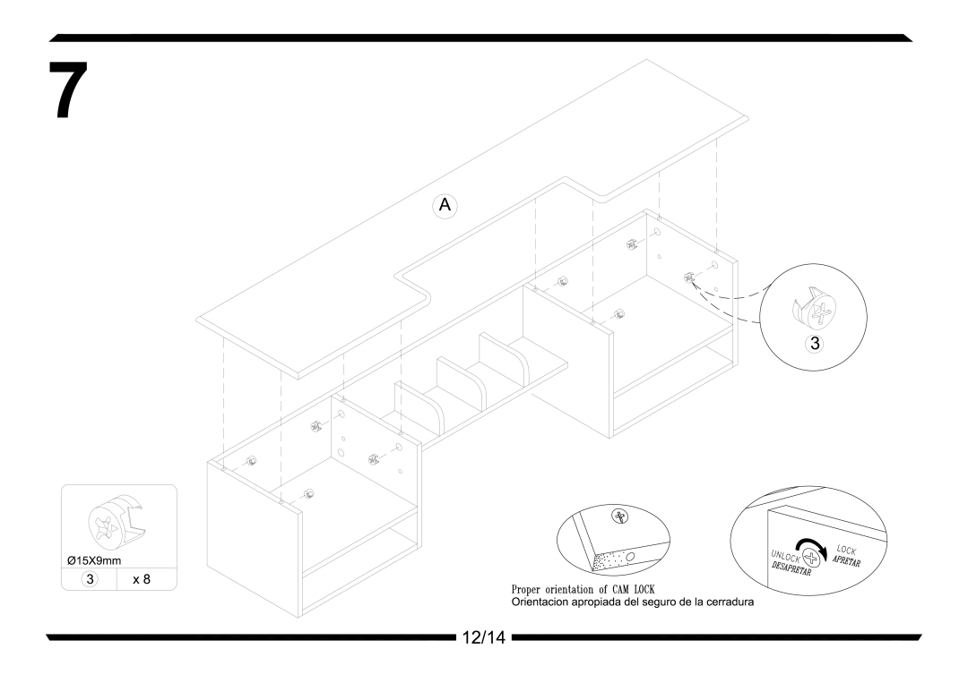 Altra Parsons Extension Coffee Table manual 