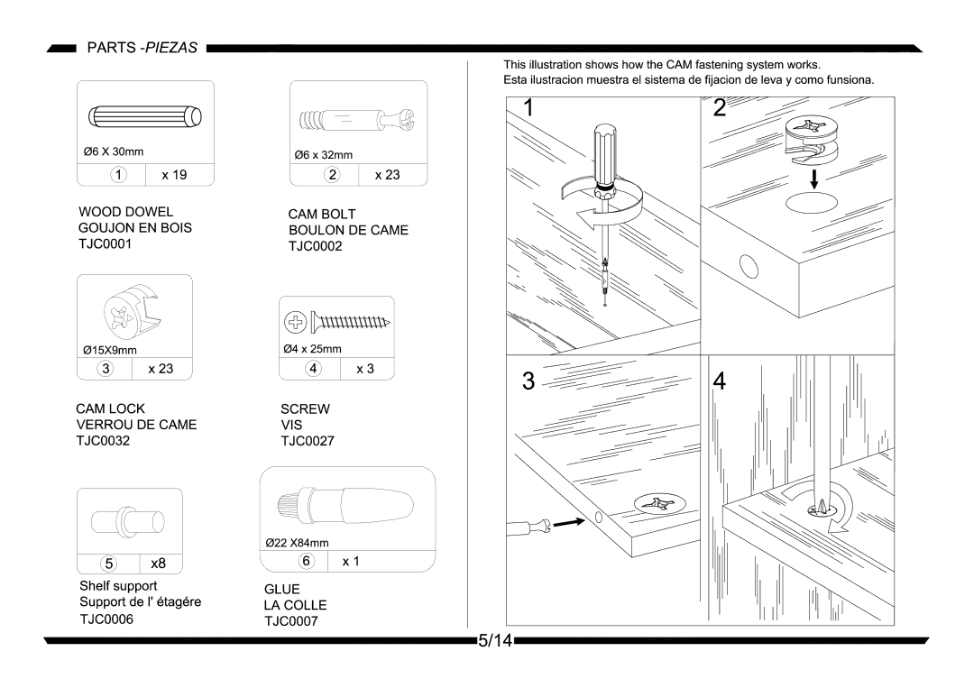 Altra Parsons Extension Coffee Table manual 