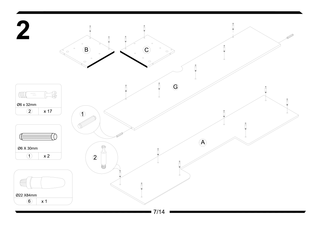 Altra Parsons Extension Coffee Table manual 