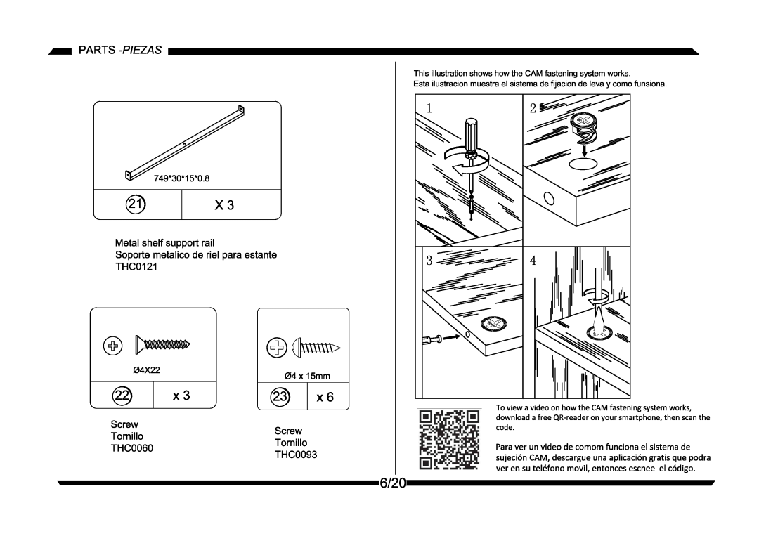 Altra Parsons Secretary Desk manual 