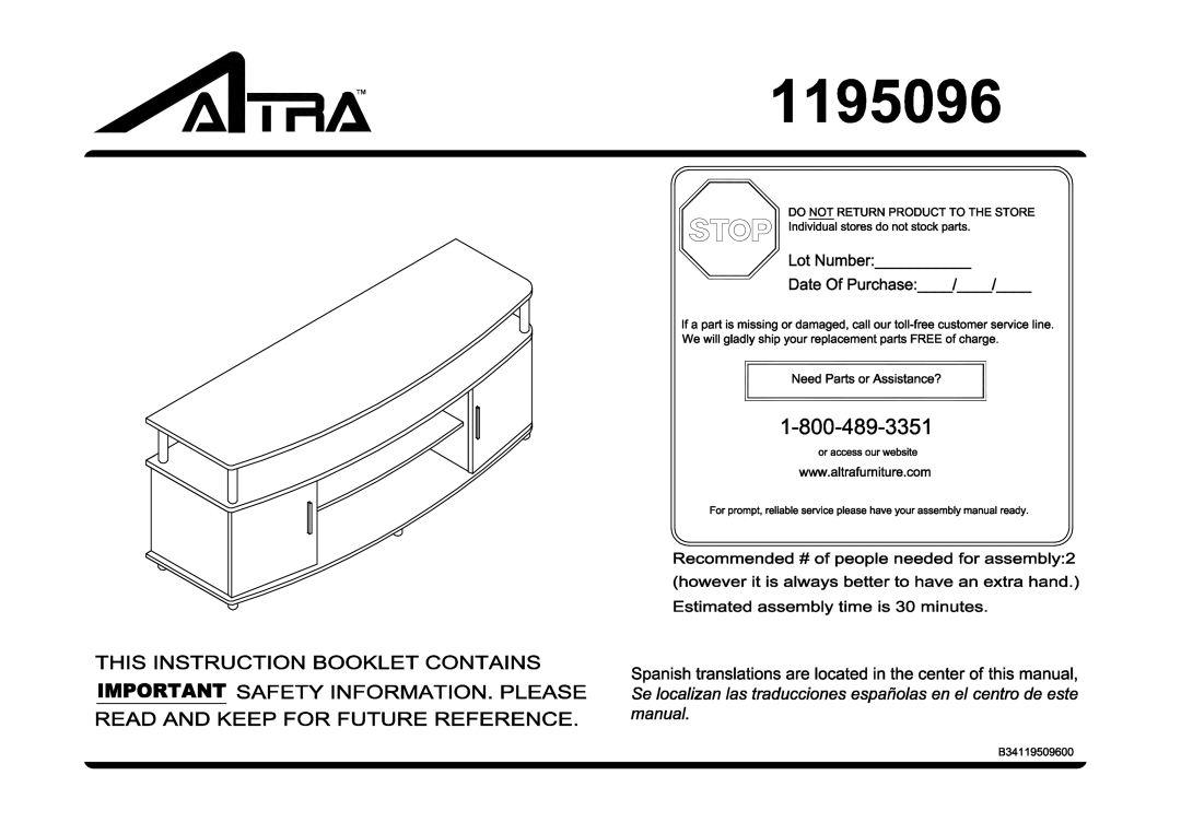 Altra Summit Mountain Coffee Table manual 