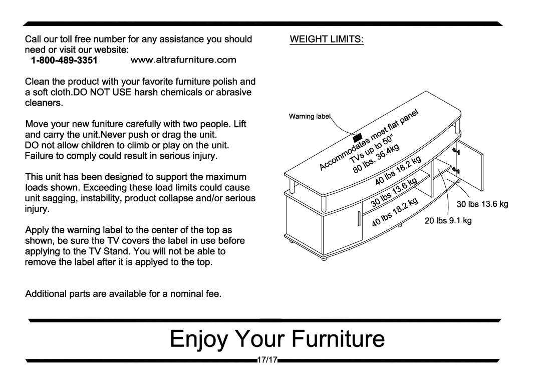 Altra Summit Mountain Coffee Table manual 