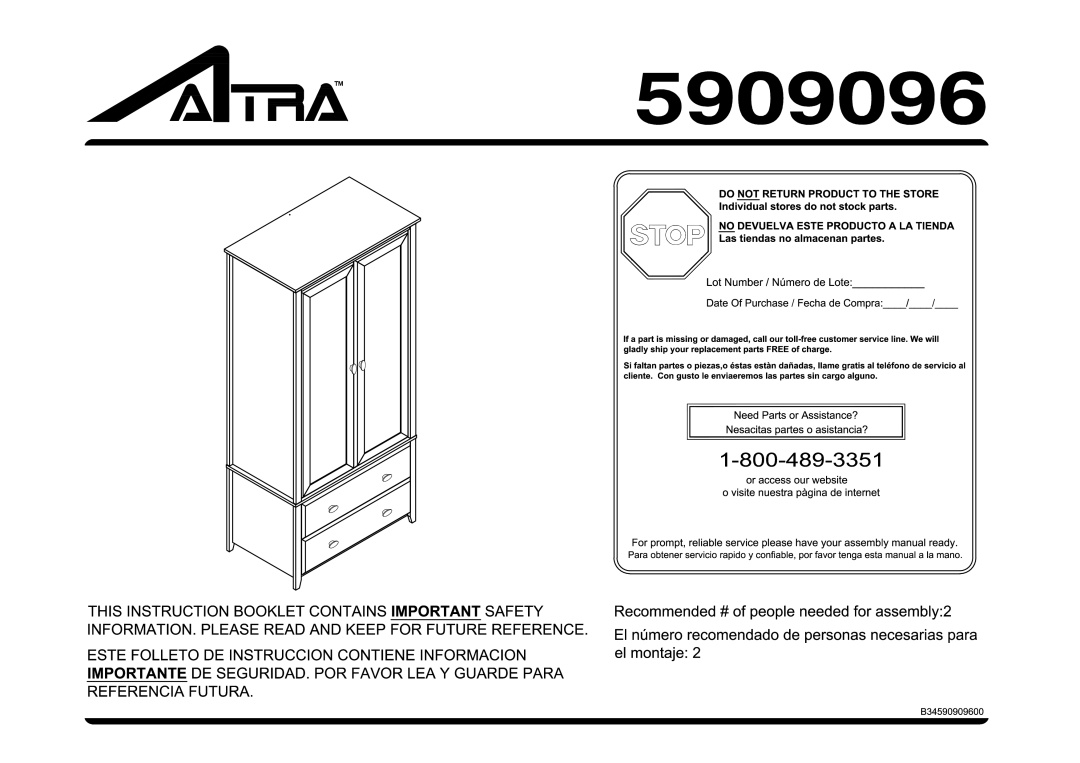 Altra Wexford Coffee Table manual 