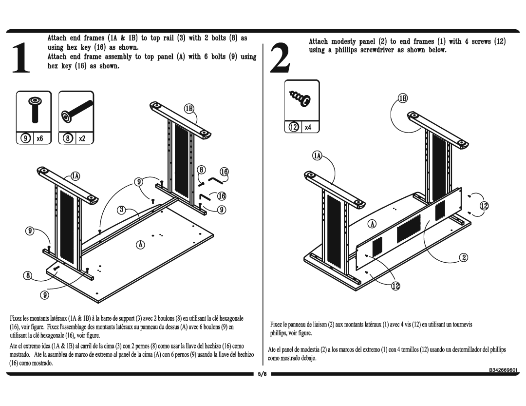 Altra Winslow 5 Drawer Storage Chest manual 