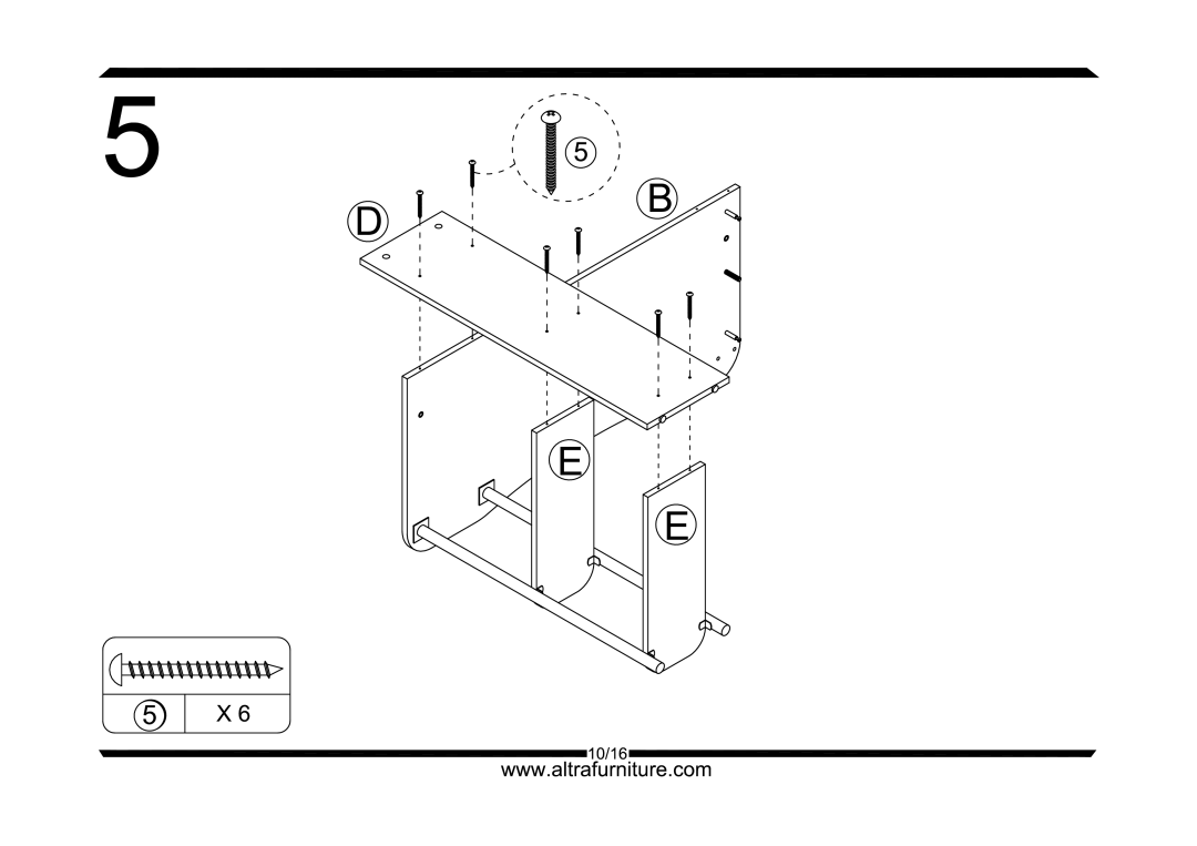 Altra Winslow End Table with 3 Drawers manual 